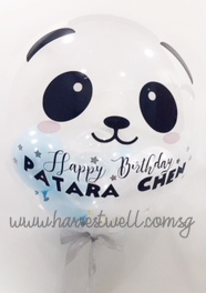 Customised Panda Face Bubble Balloon